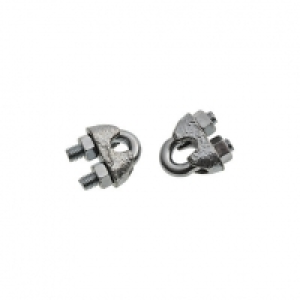 Wickes Bright Zinc Plated Wire Rope Clamp 4mm Pack 2