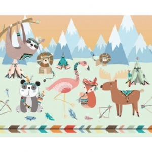 ohpopsi Animal Reservation Wall Mural - L 3m (W) x 2.4m (H) £45.00
