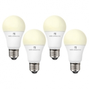 Wickes  4lite WiZ Connected LED SMART E27 Light Bulb White 4 Pack