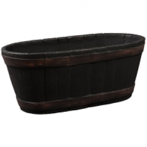 Strata Oakwood Effect Barrel Trough Planter £7.00