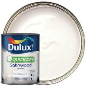 Dulux Quick Dry Satinwood Paint - Pure Brilliant White 750ml £15.00