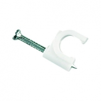 Wickes  Wickes Coaxial Cable Clips - White Pack of 50