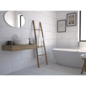 Wickes York White Ceramic Wall & Floor Tile 600 x 300mm £10.80