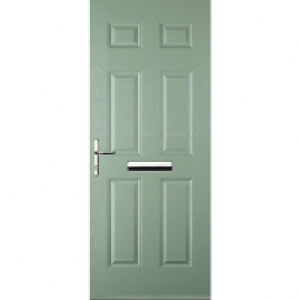 Euramax 6 Panel Chartwell Green Right Hand Composite Door 92