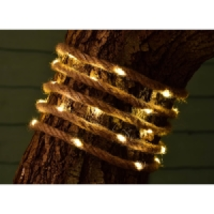 Soft Sea 3m Rope Effect Solar String Lights - Warm White