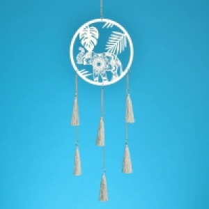 Desert Palms Metal Elephant Dreamcatcher - Tassels