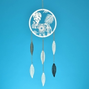 Desert Palms Metal Elephant Dreamcatcher - Leaf