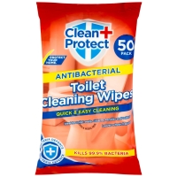 BMStores  Clean & Protect Antibacterial Toilet Wipes 50pk