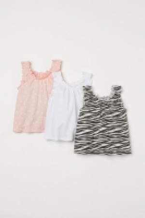 3-pack cotton vest tops £4.00