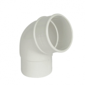 FloPlast 68mm Round Line Downpipe Offset Bend 112.5° - White £2.75