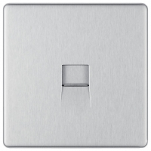 BG Screwless Flatplate Brushed Steel Single Master Telephone £8.50