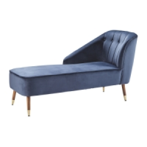 Aldi  Kirkton House Navy Chaise Lounge