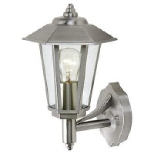 Wickes  Lutec Grosvenor Stainless Steel 6 Sided Wall Lantern