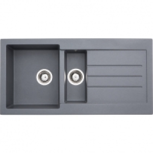 Abode Xcite 1.5 Bowl Granite Kitchen Sink - Grey £259.00