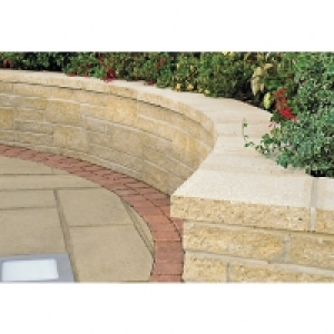 Marshalls Saxon Textured Coping Stone - Buff 600 x 272 x 50m £13.20