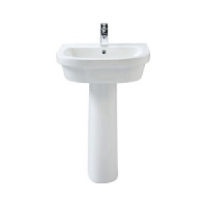 Wickes Phoenix Ceramic Basin with Full Pedestal - 520mm &pound;105.00
