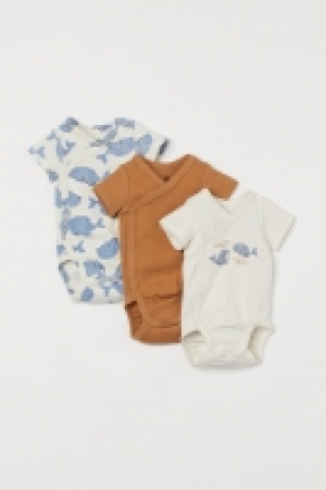 3-pack wrapover bodysuits £4.00