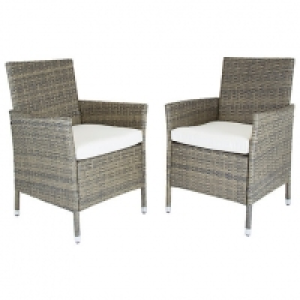 Charles Bentley Pair of Ratten Garden Dining Chairs - Natura £190.00
