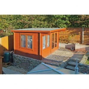 Shire Danbury 12 x 12ft Double Door Garden Home Office Cabin