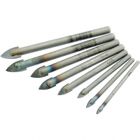 Wickes  Wickes Glass & Tile Drill Bit Set - Pack of 8