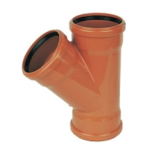 FloPlast 110mm Underground Drainage Equal Junction Triple So £12.00