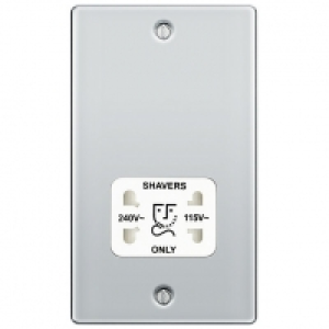 BG Screwed Raised Plate Dual Voltage Shaver Socket - Polishe £23.00