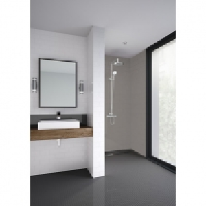 Mermaid Composite Mocha Horizontal Tile Single Shower Panel  £135.00