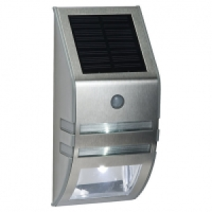 Saxby Willow Polished Stainless Steel & Clear Solar Wall Lig £20.00