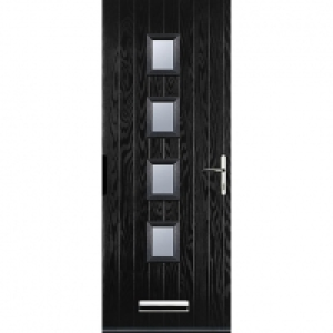 Euramax 4 Square Black Left Hand Composite Door 920mm x 2100