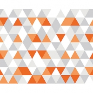 ohpopsi Bright Orange Geometric Wall Mural - L 3m (W) x 2.4m