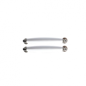 Wickes Ceramic Pull Door Handle - White/Brushed Nickel Finis £6.00