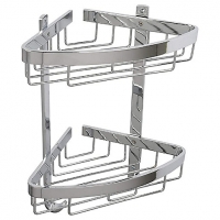 Wickes  Croydex Aluminium Large 2 Tier Corner Basket - 310mm