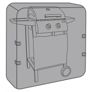 Charles Bentley 2 Burner Gas BBQ Waterproof Cover - Black £25.00