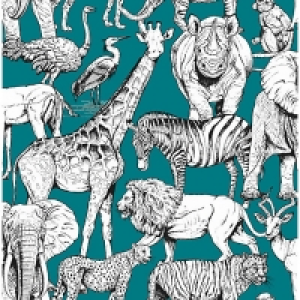 Superfresco Easy Jungle Animals Green Wallpaper 10m £15.00