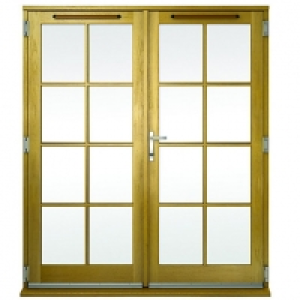 Wickes  Wickes Albery Georgian Bar Solid Oak Laminate French Doors 6