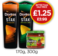 Budgens  Doritos Stax Ultimate Cheese Tortilla Chips, Sour Cream & On