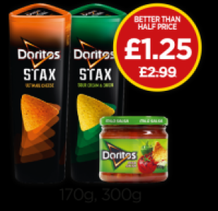 Budgens  Doritos Stax Ultimate Cheese Tortilla Chips, Sour Cream & On