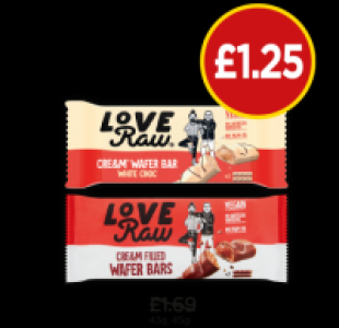 Budgens  Love Raw Cream Filled Chocolate Wafer Bar, White Chocolate C