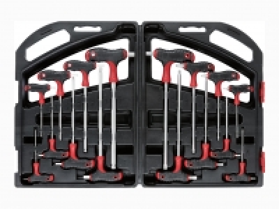 Lidl  Parkside T-Handle Ball Headed Hex & Star Key Set