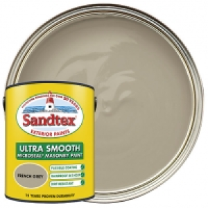 Sandtex Ultra Smooth Masonry Paint - French Grey 5L £25.00