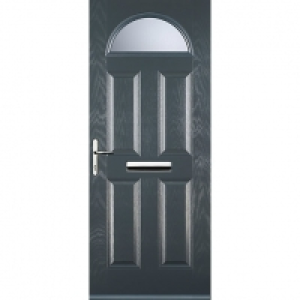 Euramax 4 Panel 1 Arch Grey Right Hand Composite Door 840mm  £690.00