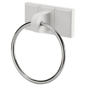Croydex Portland Bathroom Towel Ring - White