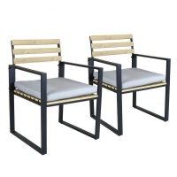 QDStores  Bentley Polywood & Extrusion Aluminium Pair of Chairs