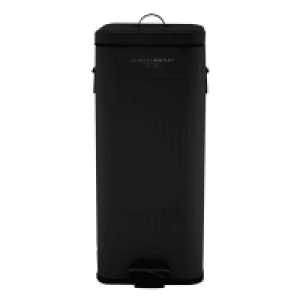 QDStores  30L Steel Square Retro Kitchen Pedal Waste Bin - Black