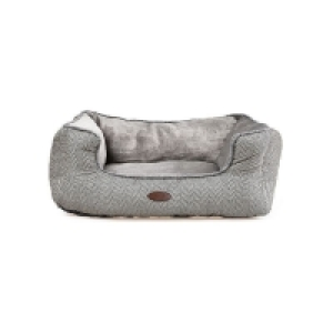 QDStores  Bentley Plush Soft Pet Bed Grey Medium