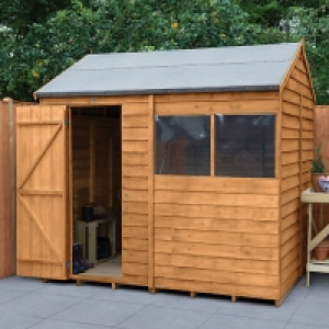 Wickes  Forest Garden 8 x 6ft Overlap Reverse Apex Dip Treated Shed 