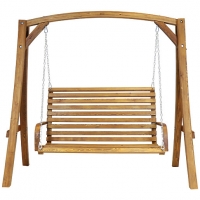 Wickes  Charles Bentley 3 Seater Wooden Garden Swing Chair