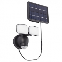 Wickes  Saxby Omega Black Abs Plastic & Frosted Solar Security Light