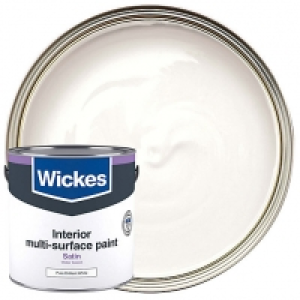 Wickes  Wickes White Satin Multi-Surface Paint - 2.5L