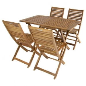 Charles Bentley FSC Acacia 4 Seater Wooden Rectangle Garden  £290.00